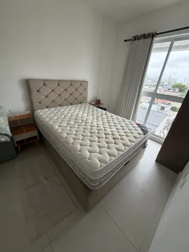 Cama casal completa colchão + box baú + cabeceira