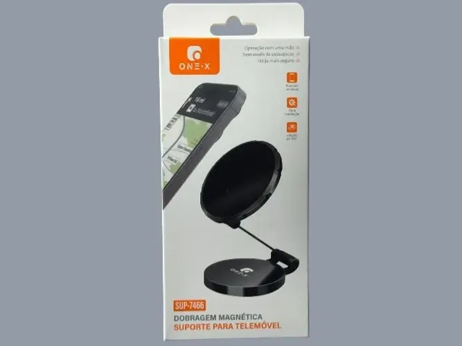Suporte Magnético Veicular para Celular ONE-X SUP-7466 Dobrável - Novo