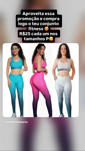 Conjuntos fitness TAM P. Chama no zap *69