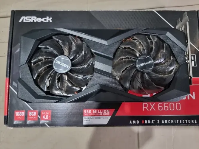 Placa de Vídeo RX 6600 CHALLENGER 8GB - Completa na Caixa