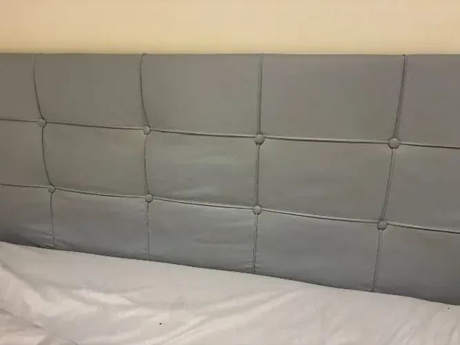 Cabeceira Painel estofado casal padrão (cinza)