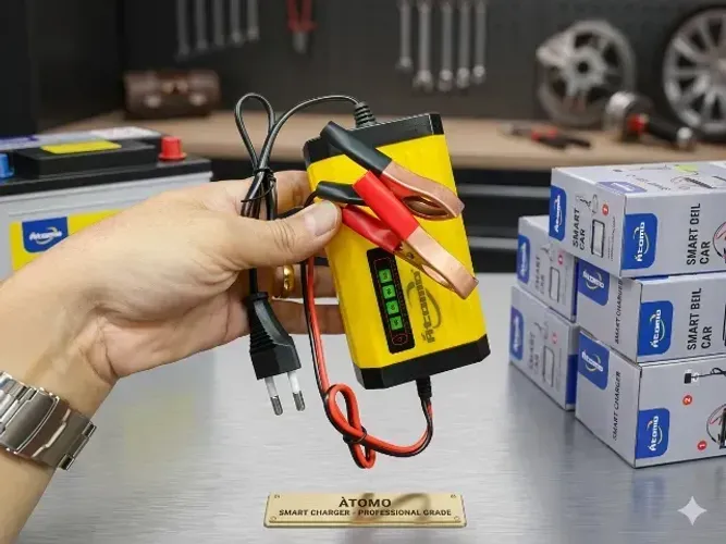 Carregador de Bateria para Carro e Moto NOVO