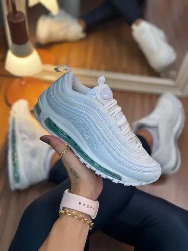 Tênis Nike AirMax 97 Premium Solado Gel Cor Branco Premium Disponível 38 ao 43 (Foto Real)
