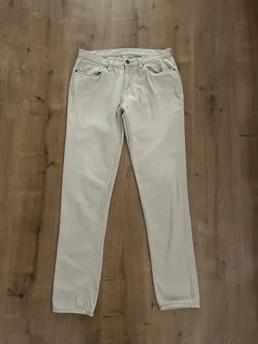 Calça jeans masculina tam 42 bege claro Denim