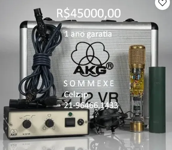 AKG C12VR Microfone Condenser completo na Sommexe por R$45k 1 ano de garantia