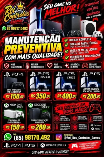 Manutenção Preventiva e troca de metal líquido ou pasta térmica do seu game