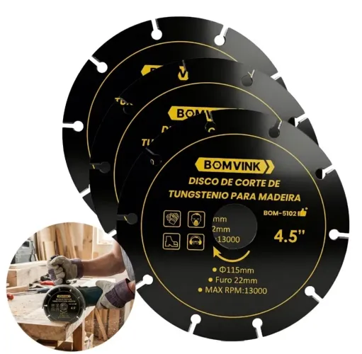 Disco de corte tungstênio madeira 4.5