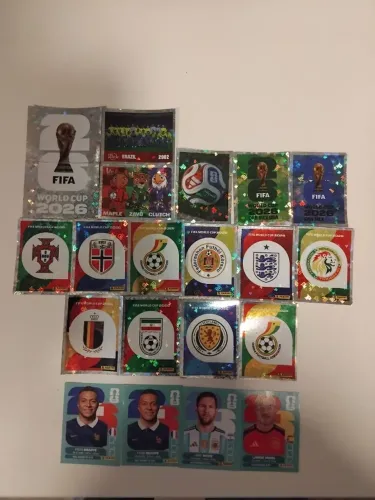 47 FIGURINHAS COPA 2026 sendo 17 Brilhantes