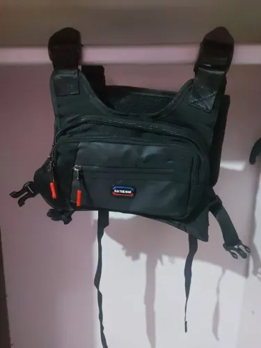 bolsa de peito tática preta da marca Kai Yue Niao.