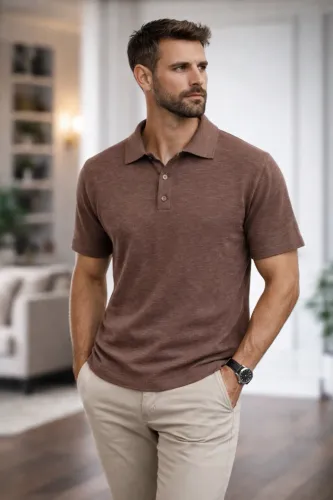 Polo Zara Masculina M Marrom - Premium, Pouquíssimo Uso, Impecável