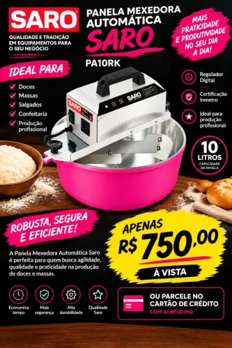 Ve do panela mecesora automática 10 litros da saro