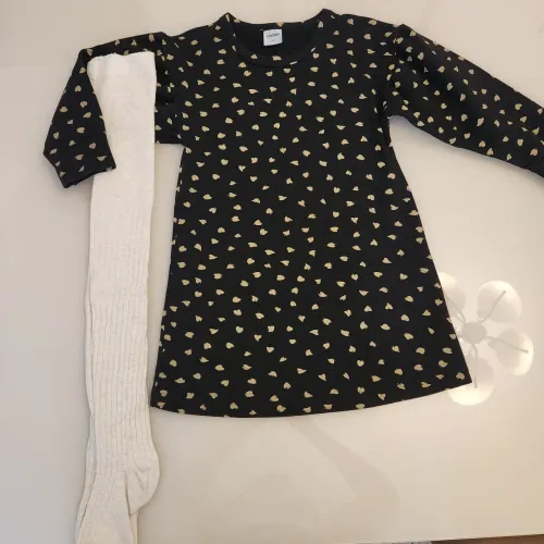 Vestido Rovitex e meia calça Carter's 