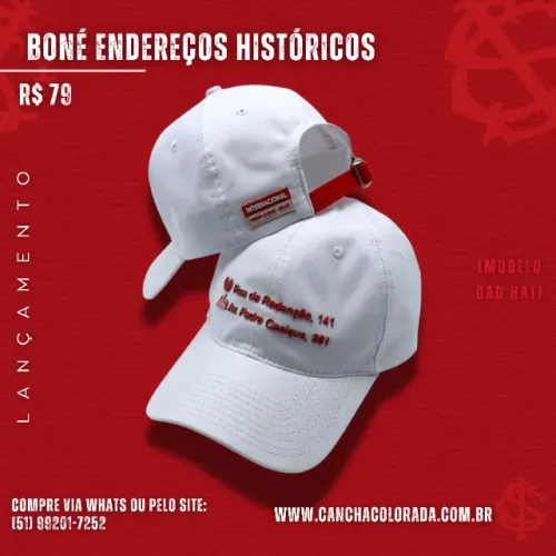 Boné Endereços Históricos Inter - Branco