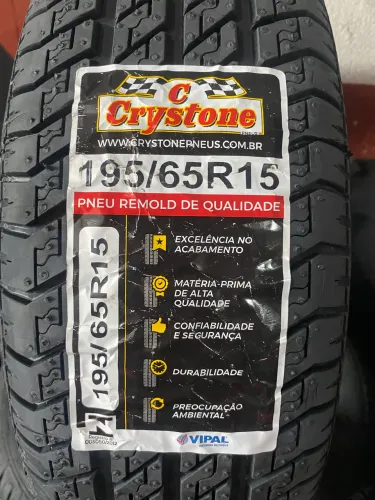 Pneu 195/65r15 remolde novo Crystone 
