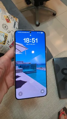 Samsung Galaxy S22 Plus 256 GB branco, perfeito estado, com caixa e NF