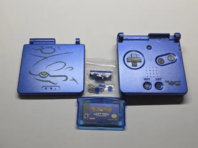 Kit Carcaça Game Boy Advance GBA e Jogo Pokémon Sapphire