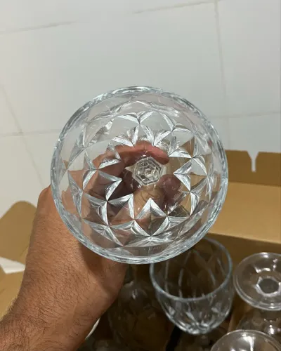 Jogo 6 Taças Diamond de Vidro 340ml - Novo | R$ 40