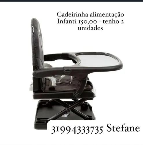 Cadeirinha alimentação para cadeira portatil semi nova