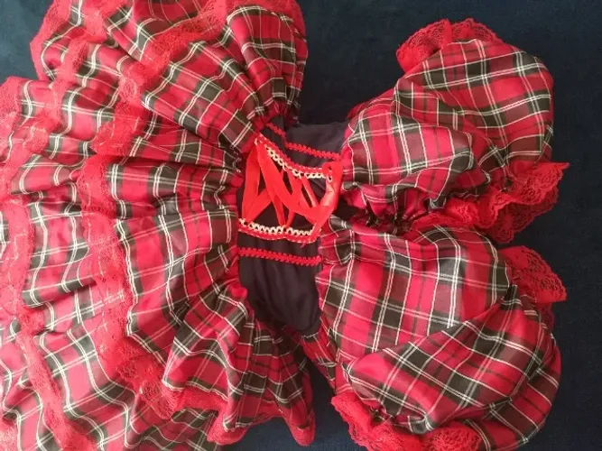 ALUGUEL VESTIDO QUADRILHA TAMANHO 10 A 12