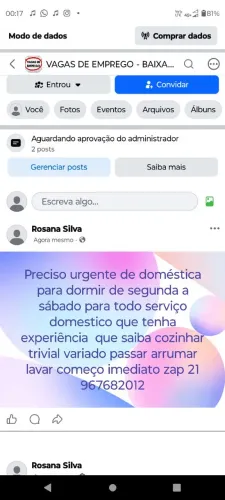 Preciso de uma doméstica