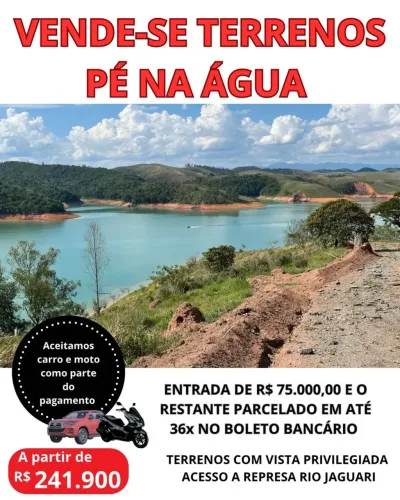 Terreno de 5.000m² na represa Jaguari