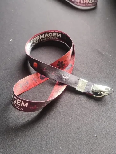 cordão tirante para crachá - Personalizamos com sua logo