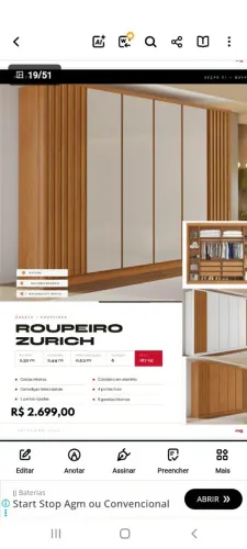 Guarda roupa casal! Zurich muito espaçoso 
