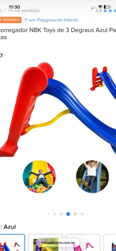 Escorregador infantil plástico 