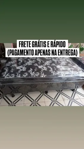 Cama box Estampa preta - entrega gratuita 