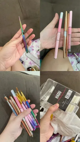 Material completo para alongamentos de unha em acrílico 