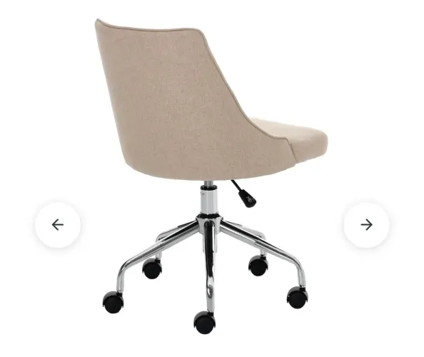 cadeira home office cor cromado bege