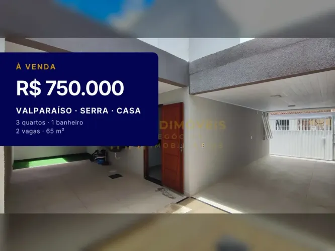 Casa moderna à venda em Valparaíso, Serra/ES - Conforto e praticidade!