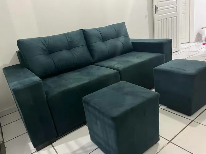 Queima de estoque! Sofá retrátil modelo 2 lugares