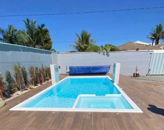 Piscina 9 metros com spar e praia 9.00x4.00