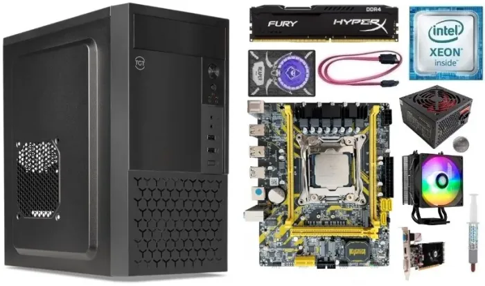 PC HOME XEON E5 2680 V4 8gb + GT210 + Gabinete + SSD + HD + Cooler