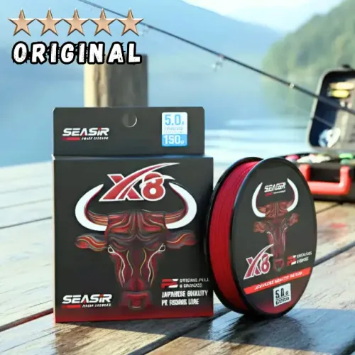 Linha multifilamento pesca super fina 8x Trançadas Japan Seasir Red Bull 150m
