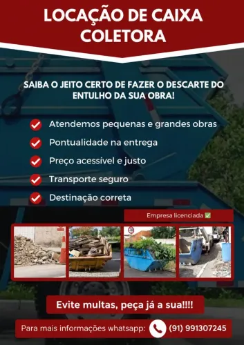 Caixa coletora de entulho