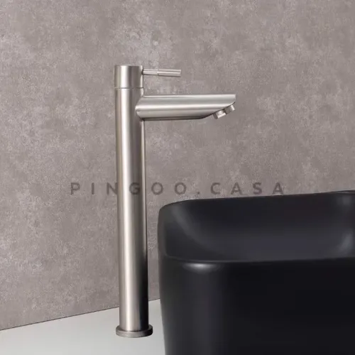 Torneira para Banheiro em Aço Inox Escovado