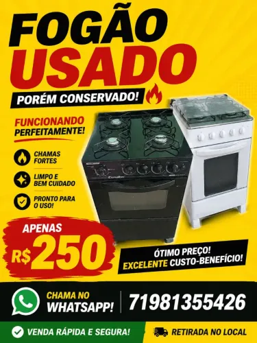 Fogao funcionando perfeitamente 