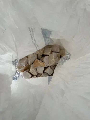 Pedra Portuguesa Branca Mesclada - Sobra de Obra (Nova)