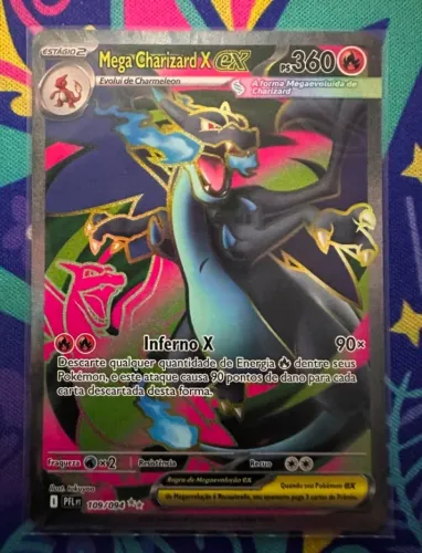 Carta Mega Charizard X Ex Full Art Pokemon TCG