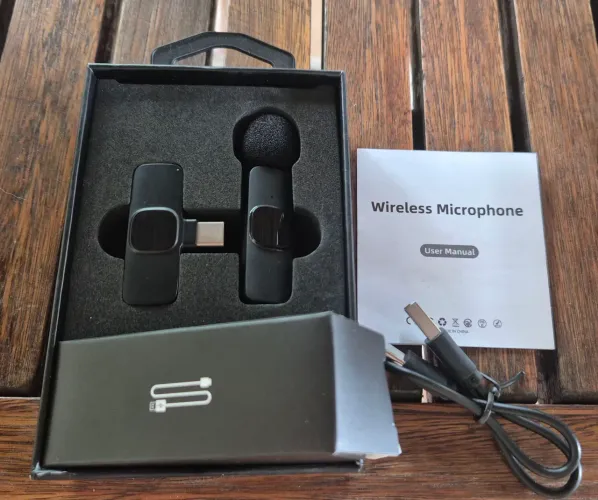 Microfone de lapela sem fio