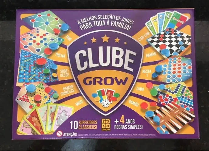 Jogo Clube Grow 10 Jogos Clássicos de Tabuleiro