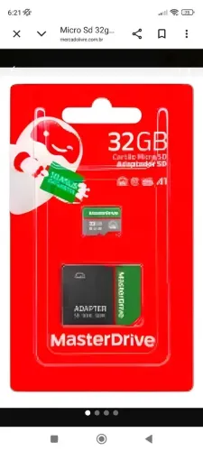 Cartão de memória 32G original masterDrive