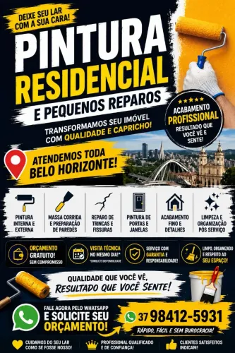 ? Pintor em Belo Horizonte | Pintura Residencial | Orçamento Grátis