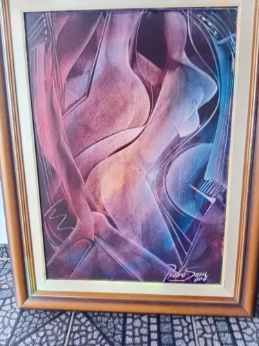 Pintura em tela de Pedro da Silva, Conceituado artista sergipano, que usa técnicas com esp