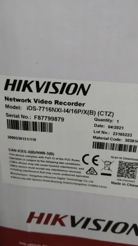 NVR hikvision ids-7716nxi 16 portas poe