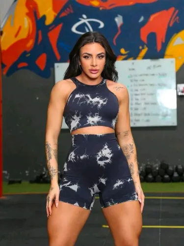 Conjunto tie dye fitness Top+ Short