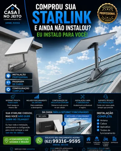 Instalação e Configuração Antena Starlink | Goiânia e Região