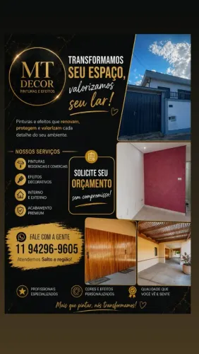 MT Decor Pinturas e Efeitos | Transformamos Ambientes com Acabamento Premium